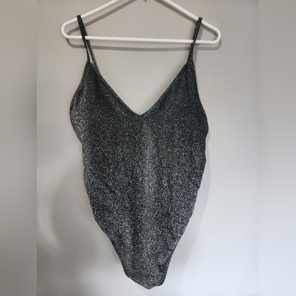 Silver Glitter Swimsuit